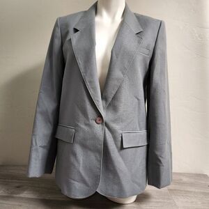 Pendleton Country Sophisticates‎ Gray Silk Blend Vintage Blazer Size 12 Classic
